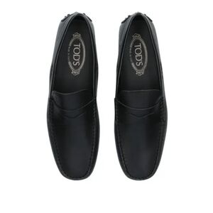 NWOT TOD'S $650 Leather Penny Driving Loafers Size 8 Black